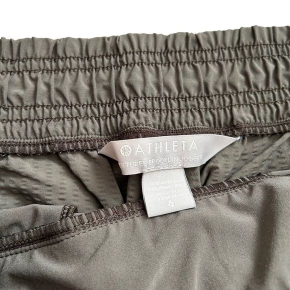 Athleta Textured‎ Brooklyn Jogger Lightweight Breathable Size 8 - Picture 3 of 6